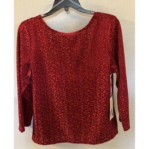 Worthington Womens Luxury Red Blouse Size Large NWT